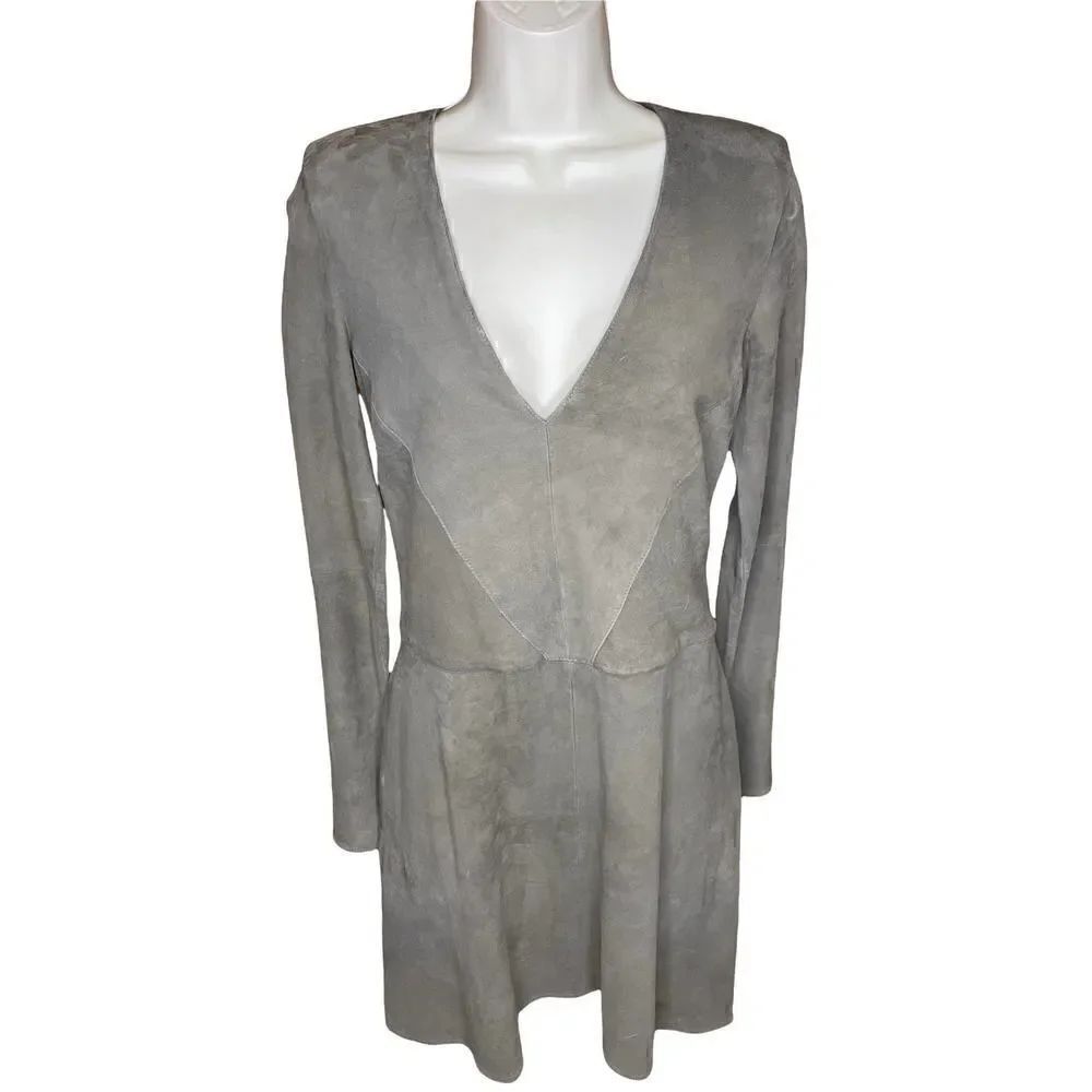 As by DF Genuine Suede Leather Dress Size Small NWT